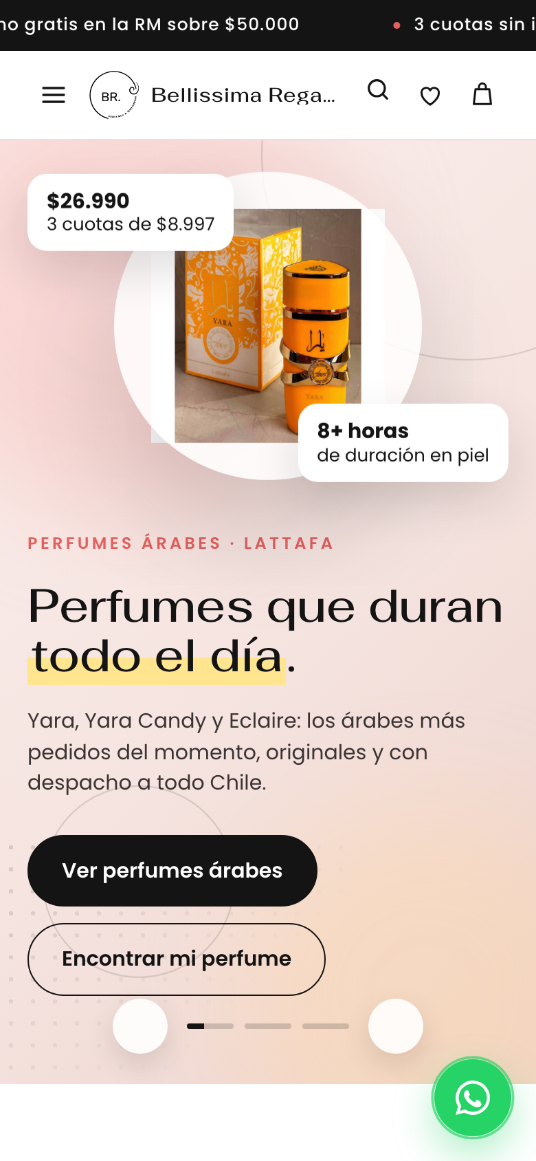 Portada de la tienda nueva en celular